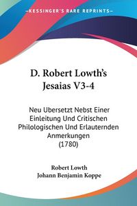 Produktbild: D. Robert Lowth's Jesaias V3-4
