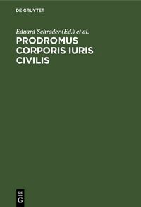 Produktbild: Prodromus corporis iuris civilis
