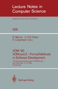 Produktbild: VDM '90. VDM and Z - Formal Methods in Software Development