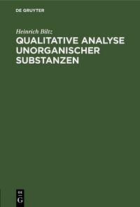 Produktbild: Qualitative Analyse unorganischer Substanzen