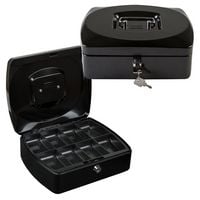 Produktbild: Idena Geldkassette Gr&ouml;&szlig;e 8 aus Metall 8 F&auml;cher schwarz 20,5x16x9cm