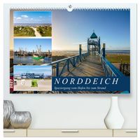 Produktbild: Norddeich Spaziergang vom Hafen bis zum Strand (hochwertiger Premium Wandkalender 2027 DIN A2 quer), Kunstdruck in Hochglanz