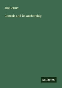 Produktbild: Genesis and its Authorship