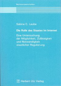 Produktbild: Die Rolle des Staates im Internet