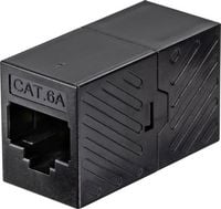Produktbild: Renkforce RJ45 Netzwerk Adapter CAT 6a [1x RJ45-Buchse - 1x RJ45-Buchse] Schwarz