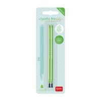 Produktbild Legami 2 Set mit 2 Ersatzpatronen für Gelstift - Lovely Friends - Neon Grün