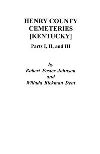 Produktbild: Henry County [Kentucky] Cemeteries