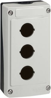 Produktbild: BACO LBX0300 224203 Leergeh&auml;use 3 Einbaustellen (L x B x H) 140 x 74 x 47.9 mm Grau, Schwarz 1 St.