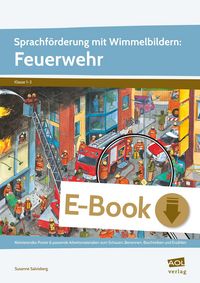 Produktbild: Sprachf&ouml;rderung mit Wimmelbildern: Feuerwehr