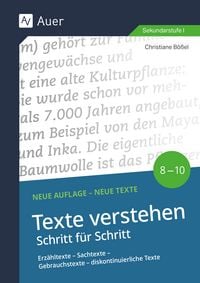 Produktbild: Texte verstehen - Schritt f&uuml;r Schritt Klasse 8-10