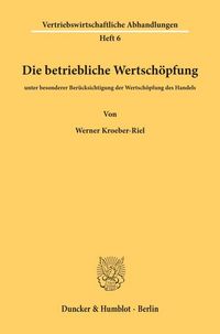 Produktbild: Die betriebliche Wertsch&ouml;pfung