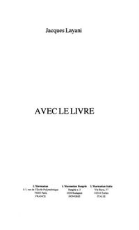 Produktbild: Avec le livre propos et reflexions