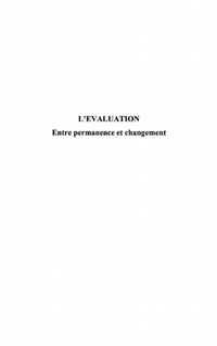 Produktbild: Evaluation entre permanence etchangemen