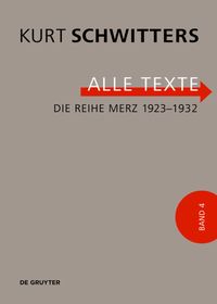 Produktbild: Die Reihe Merz 1923&ndash;1932