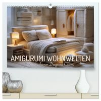 Produktbild: Amigurumi Wohnwelten. Textiles Interior Design mit Charme (hochwertiger Premium Wandkalender 2027 DIN A2 quer), Kunstdruck in Hochglanz