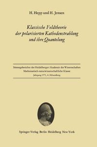 Produktbild: Klassische Feldtheorie der polarisierten Kathodenstrahlung und ihre Quantelung