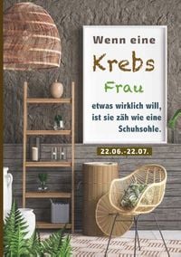Produktbild: Wenn eine Krebs Frau etwas wirklich will, ist sie z&auml;h wie eine Schuhsohle