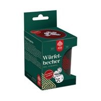 Produktbild: Premium W&uuml;rfelbecher + 6 W&uuml;rfel, Aufh.-FS, VE 6