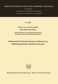 Produktbild: Mathematische Charakterisierung und Bewertung elektromagnetischer Senderanordnungen