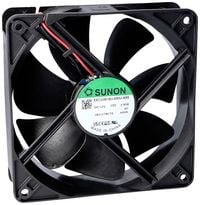Produktbild: Sunon EEC0381B2-000U-A99 Axiall&uuml;fter 12 V/DC 197.03 m&sup3;/h (L x B x H) 38 x 120 x 120mm
