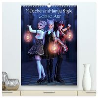Produktbild: M&auml;dchen im Manga Style (Gothic Art) (hochwertiger Premium Wandkalender 2026 DIN A2 hoch), Kunstdruck in Hochglanz