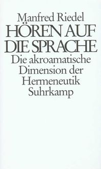 Bild vom Artikel Hören auf die Sprache vom Autor Manfred Riedel