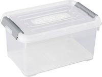 Produktbild: Curver 243803 Aufbewahrungsbox HANDY stapelbar (L x B x H) 294 x 194 x 150 mm Transparent, Silber 1 St.