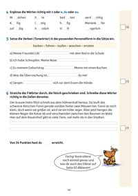 Übungsheft mit Tests in Deutsch 3. Klasse