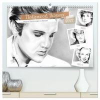Produktbild: Hollywood Ikonen in Bleistift (hochwertiger Premium Wandkalender 2027 DIN A2 quer), Kunstdruck in Hochglanz