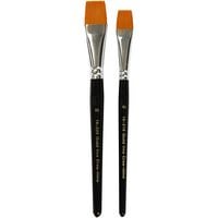 Produktbild: Creativ Company Gold Line Pinsel, Nr. 16+20, L 19-20 cm, B 17-24 mm, Flach, 2 Stk