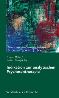 Produktbild: Indikation zur analytischen Psychosentherapie