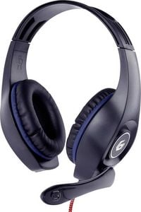 Produktbild: Gembird GHS-05-B On Ear Headset kabelgebunden Stereo Schwarz, Blau Lautst&auml;rkeregelung Gaming