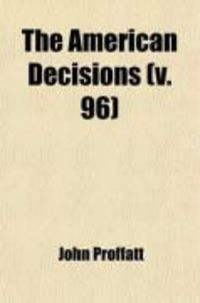 Produktbild: The American Decisions (V. 96)