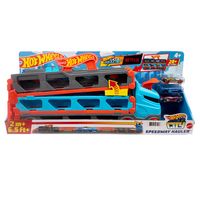 Produktbild: Hot Wheels 2-in-1 Rennbahn-Transporter inkl. 3 Spielzeugautos