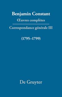 Produktbild: Correspondance 1795&ndash;1799