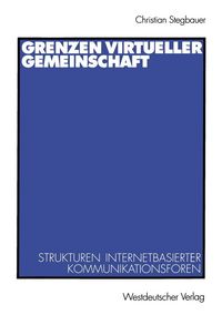 Produktbild: Grenzen virtueller Gemeinschaft