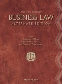 Produktbild: Business Law, Alternate Edition: Text and Summarized Cases