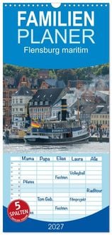 Produktbild: Familienplaner 2027 - Flensburg maritim mit 5 Spalten (Wandkalender, 21 x 45 cm) CALVENDO