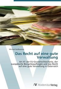 Produktbild: Nu&szlig;baumer, M: Recht auf eine gute Verwaltung