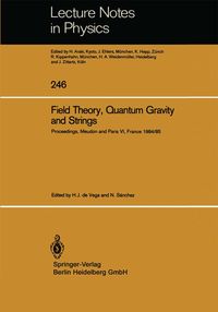 Produktbild: Field Theory, Quantum Gravity and Strings