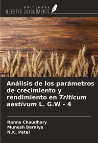 Produktbild: An&aacute;lisis de los par&aacute;metros de crecimiento y rendimiento en Triticum aestivum L. G.W - 4