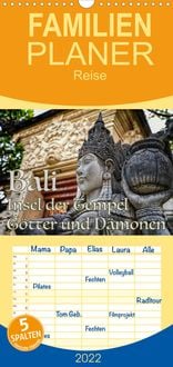Produktbild: Familienplaner Bali - Insel der Tempel, G&ouml;tter und D&auml;monen (Wandkalender 2022 , 21 cm x 45 cm, hoch)