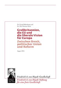 Produktbild: Grossbritannien, die EU und die liberale Vision f&uuml;r Europa
