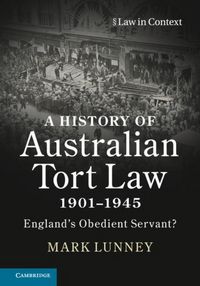 Produktbild: History of Australian Tort Law 1901-1945