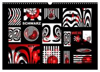 Produktbild: SCHWARZ, WEI&szlig;, ROT (Wandkalender 2026 DIN A3 quer), CALVENDO Monatskalender