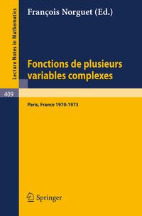 Produktbild: Fonctions de Plusieurs Variables Complexes