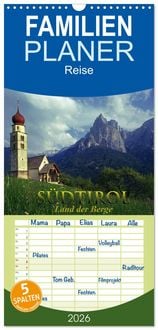 Produktbild: Familienplaner 2026 - S&Uuml;DTIROL - Land der Berge mit 5 Spalten (Wandkalender, 21 x 45 cm) CALVENDO