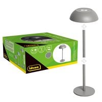 Produktbild: Idena LED Tischleuchte Touch Tango Metall grau 15x33cm Akku USB dimmbar 3 Modi Innen