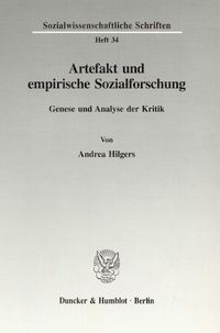 Bild vom Artikel Artefakt und empirische Sozialforschung. vom Autor Andrea Hilgers