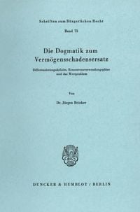 Produktbild: Die Dogmatik zum Verm&ouml;gensschadenersatz.